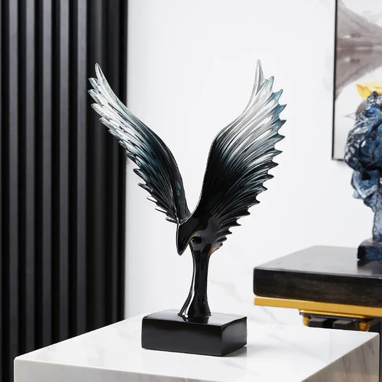 Aurelia Transparent Resin Wings Statue