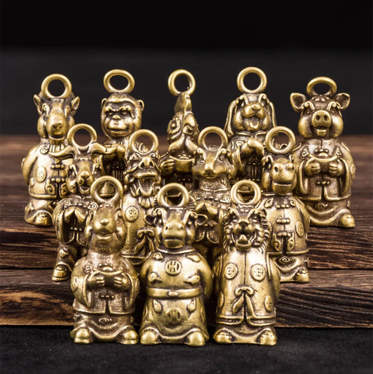 Lucy's Zodiac Copper Sculpture Ornaments: Brass Animal Small Statue