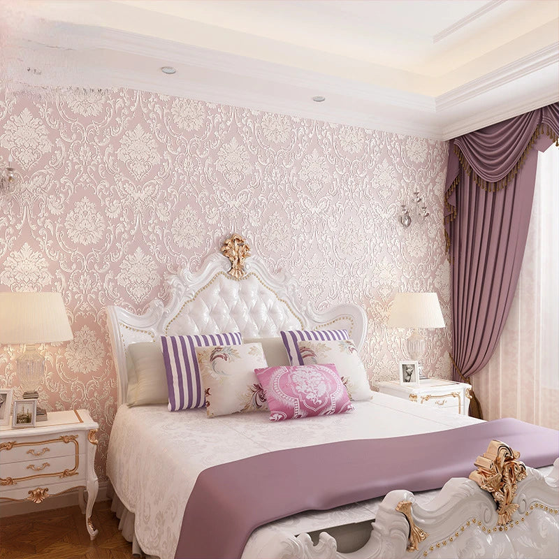 Aria's Pink 3D Floral Wallpaper: Transform Your Girl's Bedroom with Style