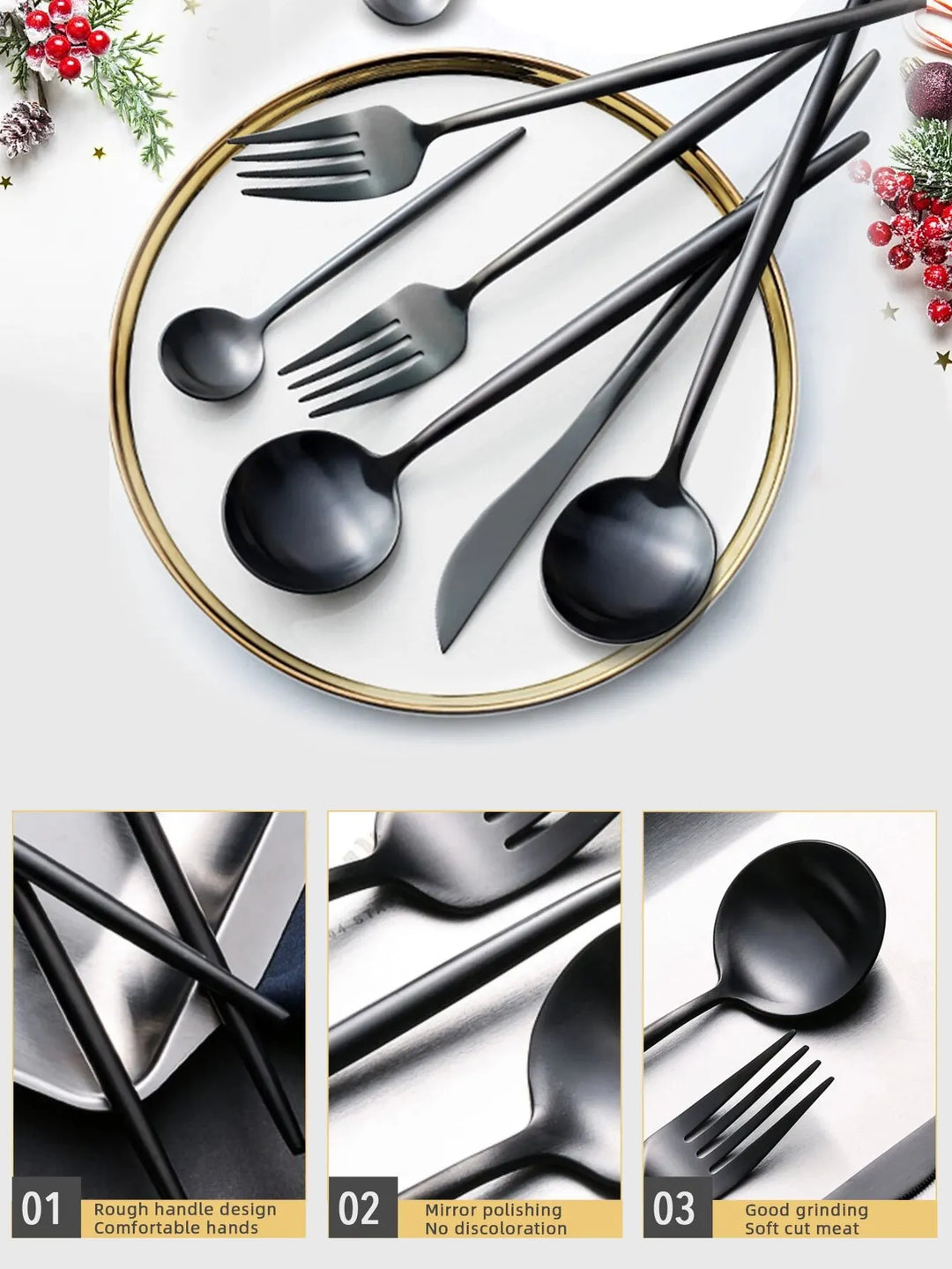 Giselle 24Pcs Stainless Steel Cutlery Set