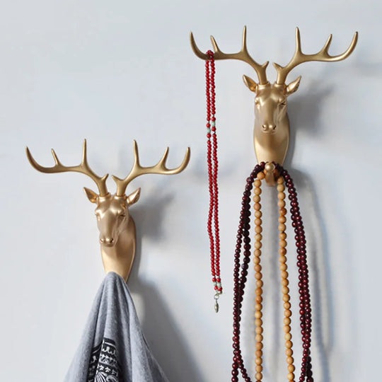 Addison's Vintage Deer Head Wall Hanging Hook