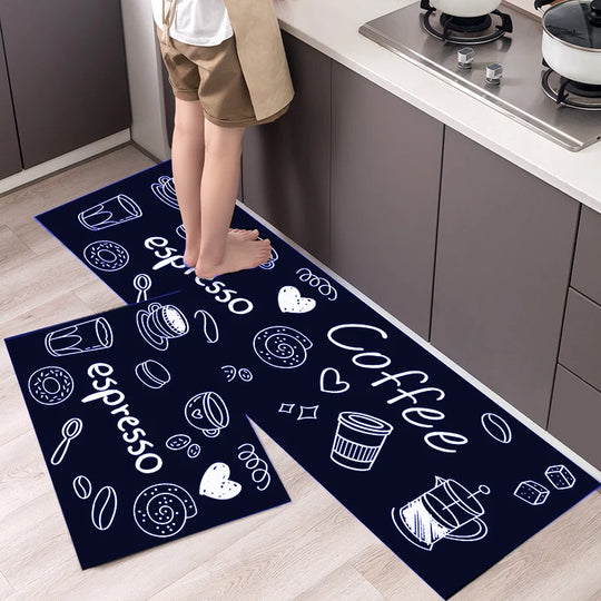 Kitchen Mat Antislip Polyster Waterproof Oilproof Bath Bedroom Floor Mat Living Room Carpet Doormat Kitchen Rug