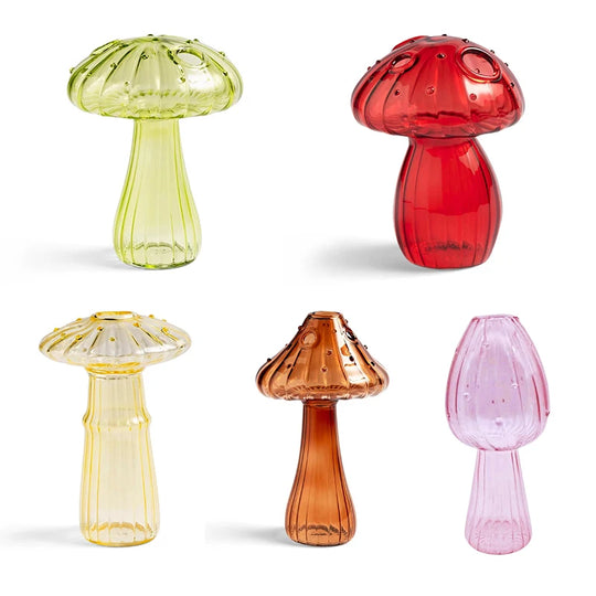 Kinley Mushroom Glass Vase: Where Nature Meets Elegance