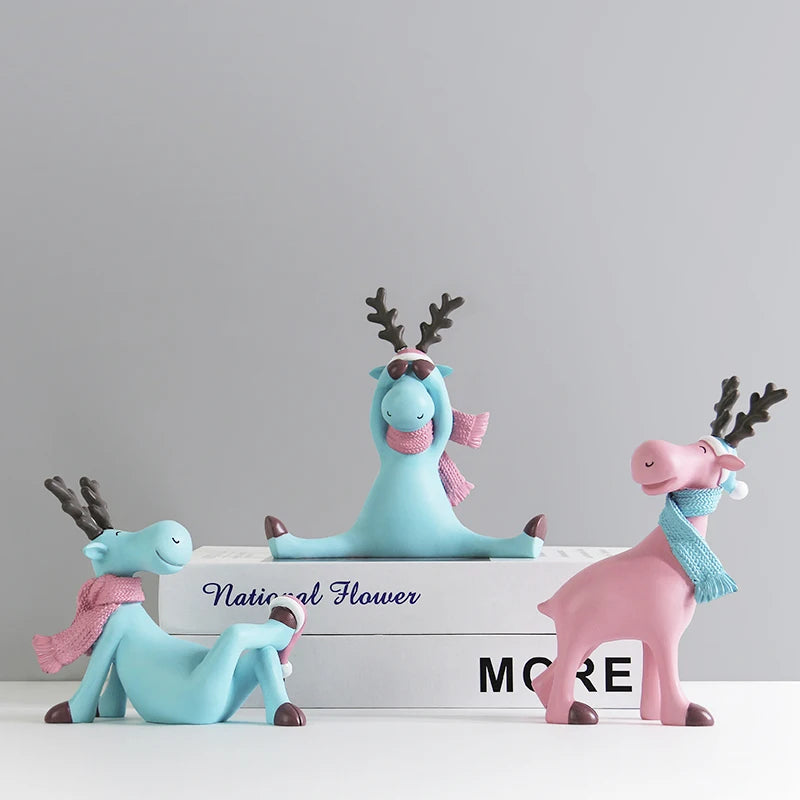 Alice's Cute Deer Figurine Room Decor