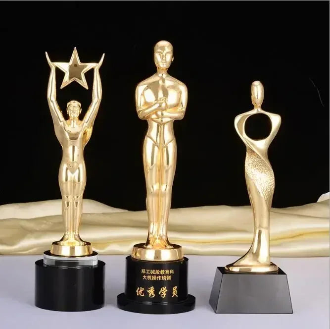 Maddison Creative Black Crystal Trophy Figurines