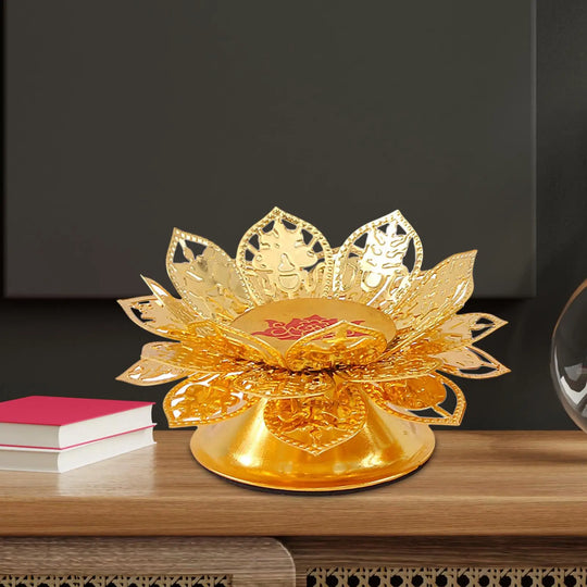 Tranquil Lotus Flower Candlestick