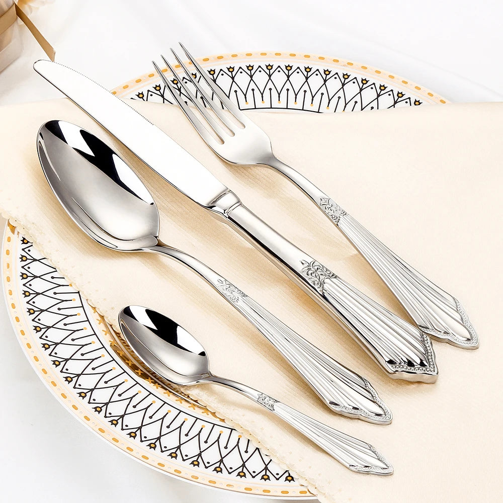 Aitana Luxury Gold Plated Flatware Set