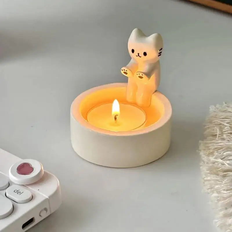 Ella's Cute Kitten Candle Holder