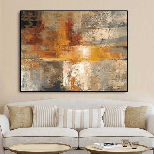 Kalani Abstract Nordic Style Gold Oil Painting on Canvas