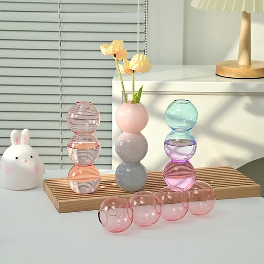 Mae INS Style Glass Vase: Elevate Your Home Decor