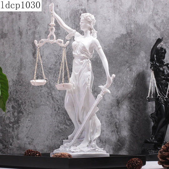 Aurora's Nordic Resin Goddess of Justice Sculpture