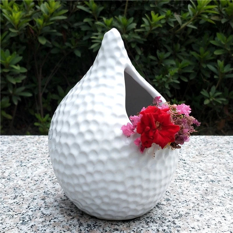 Rosalia Ceramic Honeycomb Design Flower Vase