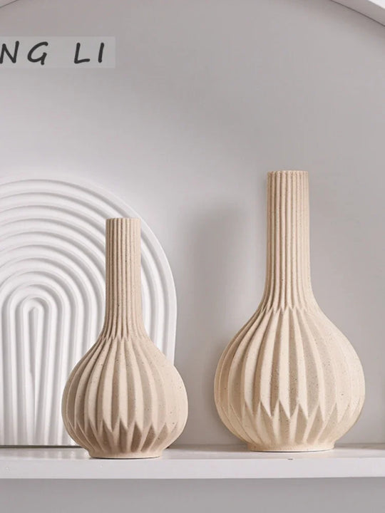 Oaklyn White Ceramic Vases: Elegance Redefined