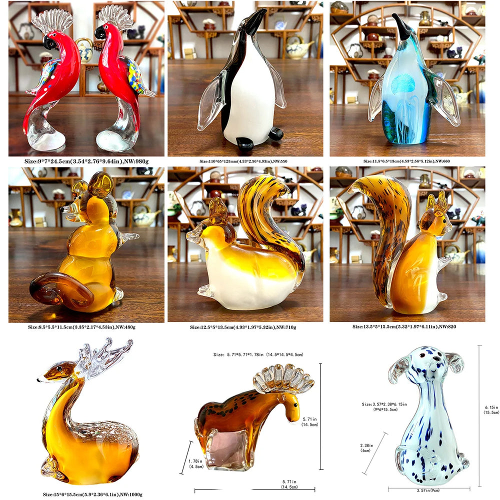 Mira 24 Types Handmade Crystal Sika Deer Figurines