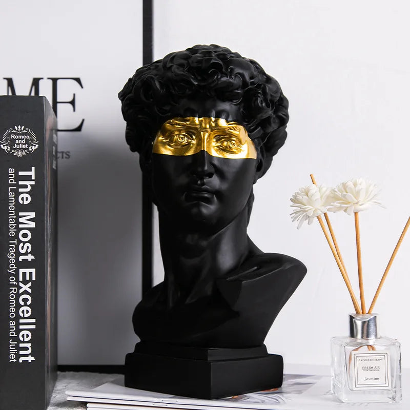 Evelyn's European Home Decoration David Head Resin Statue