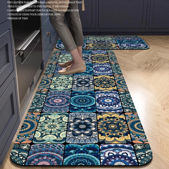 Adrianna Nordic Retro PVC Kitchen Floor Mat