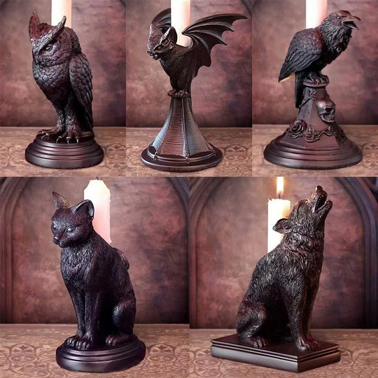 Harper's Midnight Gothic Animal Candle Holder