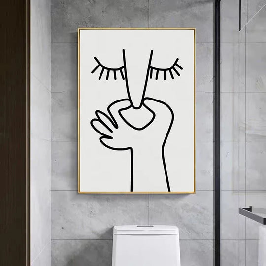 Serena Abstract Humour Bad Smell Funny Bathroom Poster