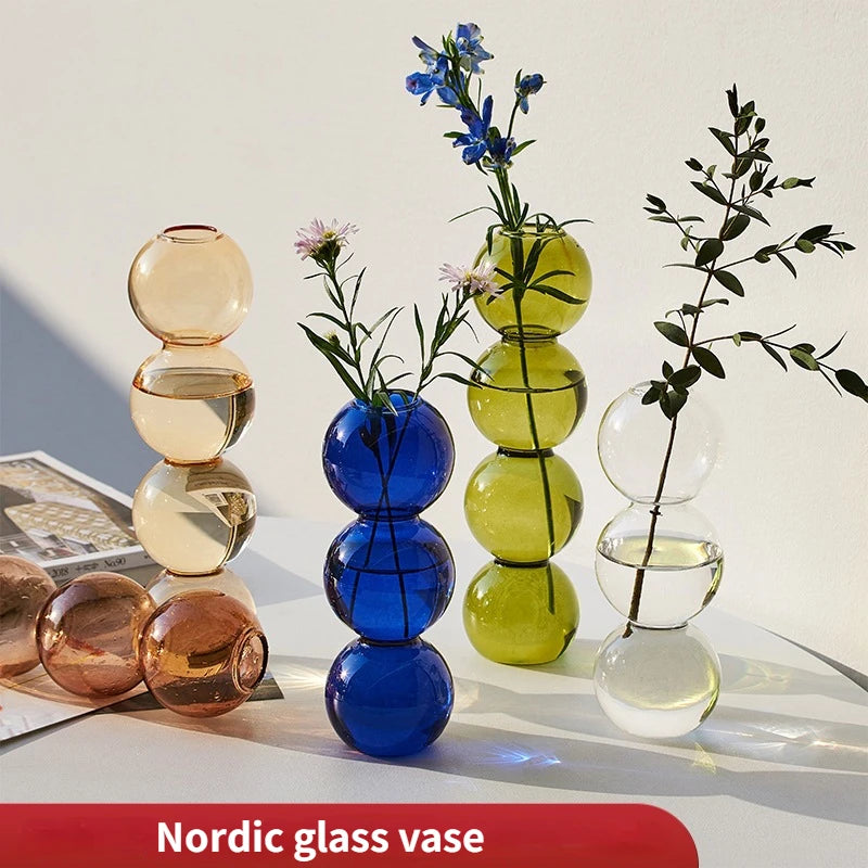 Lina Nordic Bubble Glass Vase: Elevate Your Home Decor with Elegance