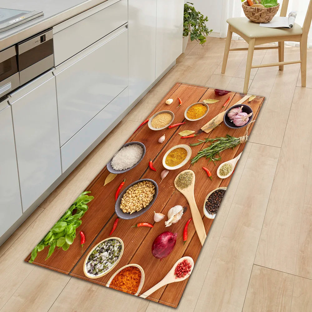 Modern Kitchen Mat Home Entrance Doormat Hallway Bedroom Living Room Decoration Floor Carpet Balcony Bathroom Anti-Slip Long Rug