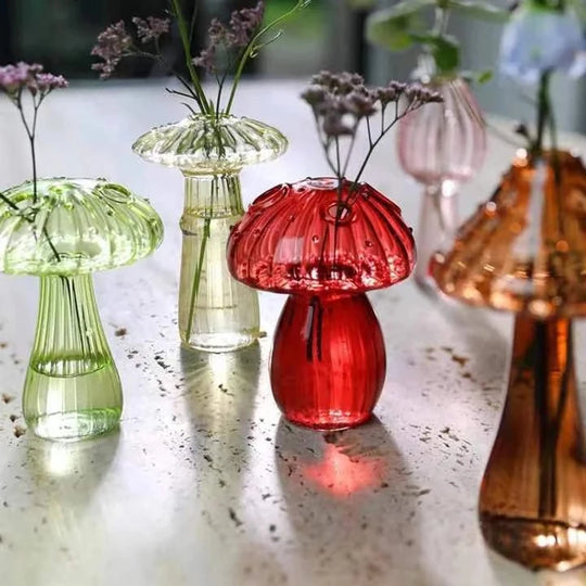 Kinley Mushroom Glass Vase: Where Nature Meets Elegance