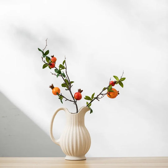 Marina European Minimalism: White Pot-shaped Ceramic Vase