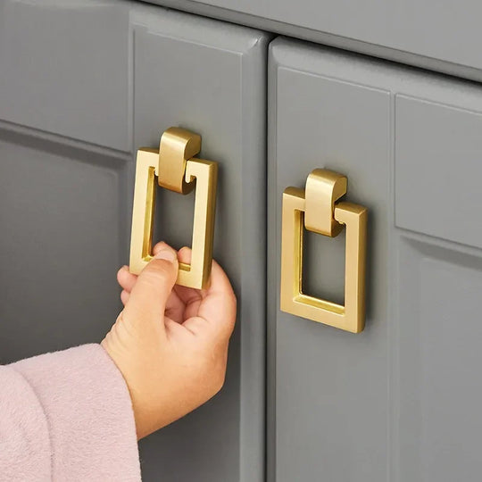 Flora Brass Furniture Handles: Modern Elegance