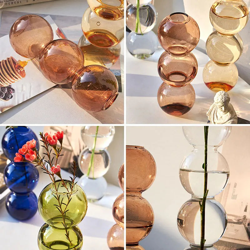 Lina Nordic Bubble Glass Vase: Elevate Your Home Decor with Elegance