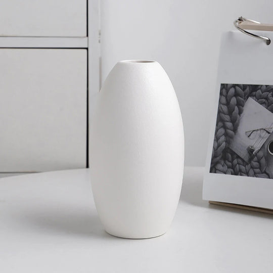 Maliyah Flowing Glaze Ceramic Vase: Minimalist Elegance