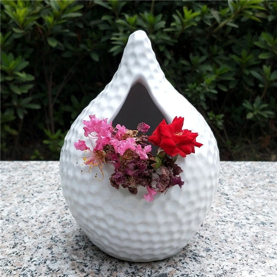 Rosalia Ceramic Honeycomb Design Flower Vase