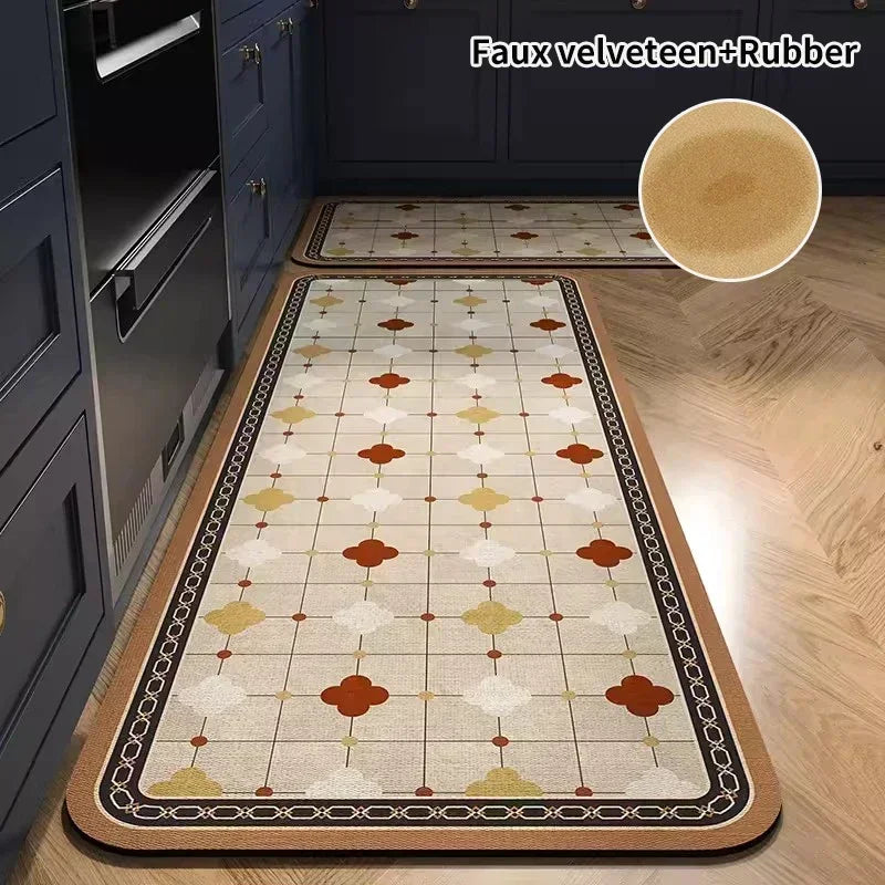 Diatomite Mat Non-slip Kitchen Rug Super Absorbent Floor Mats Kitchen Long Carpets for Living Room Entrance Doormat 주방매트