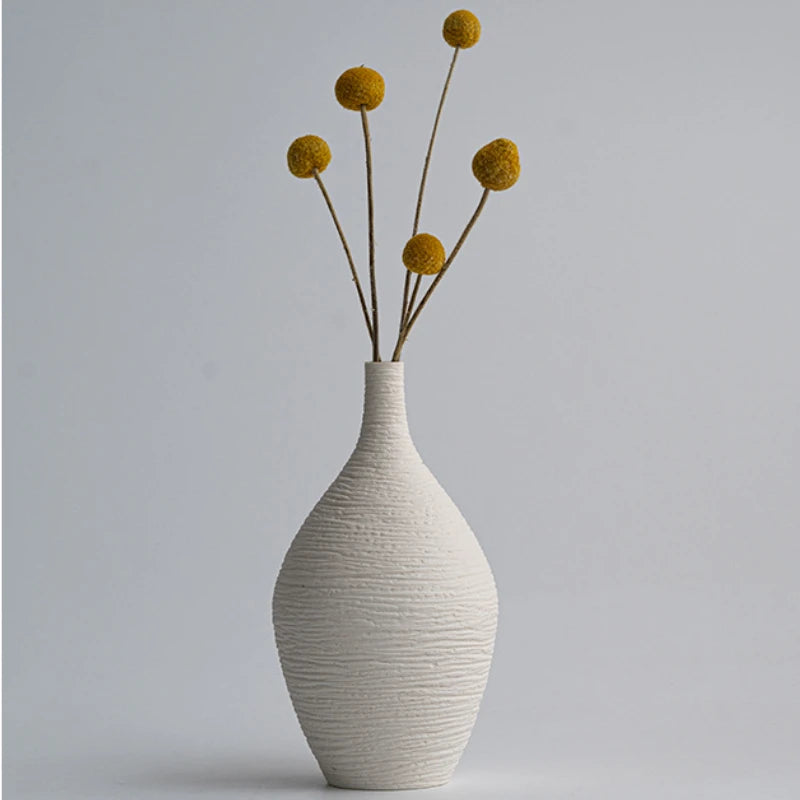 Leslie White Small Mouthed Ceramic Vase