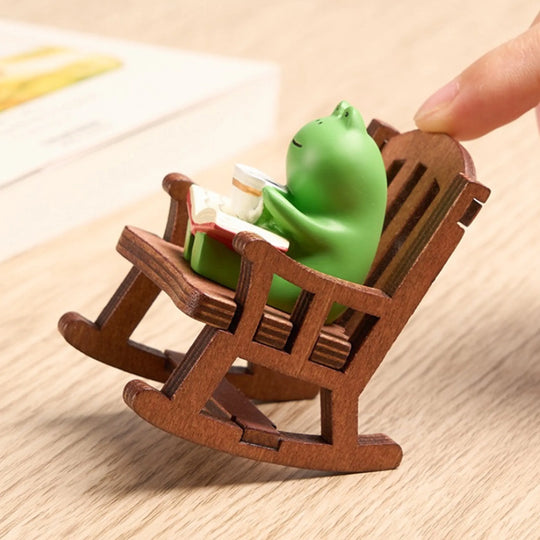 Addison's 2PC Frog Rocker Chair Desktop Decoration