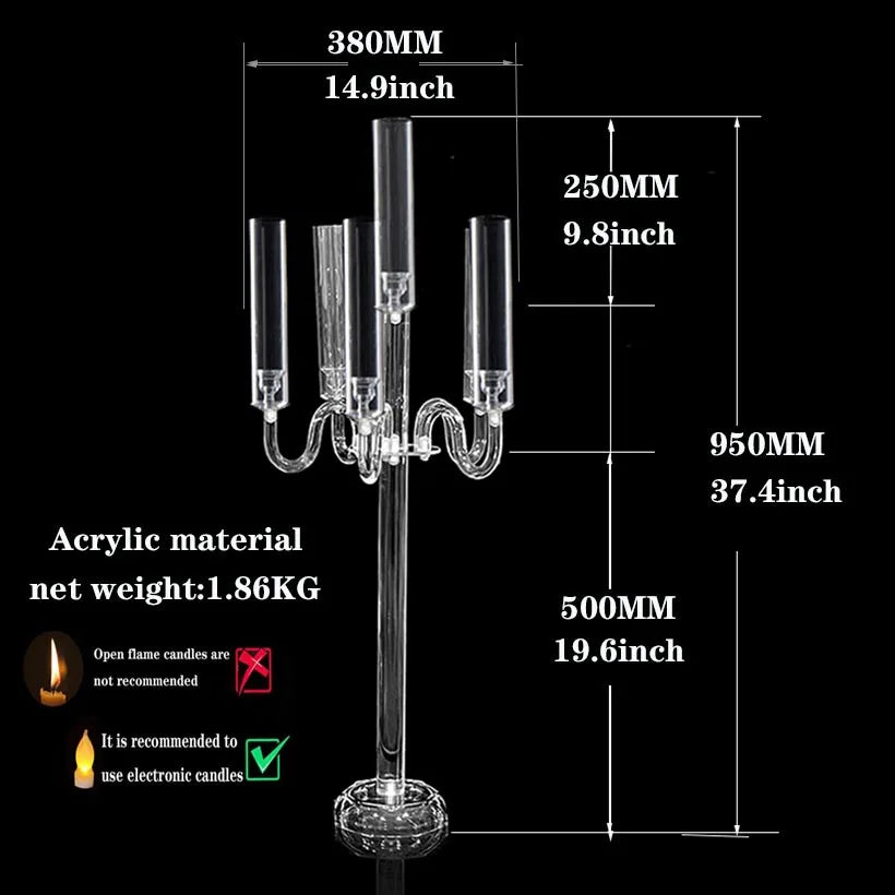 Sophia's Acrylic Candelabra Centerpieces