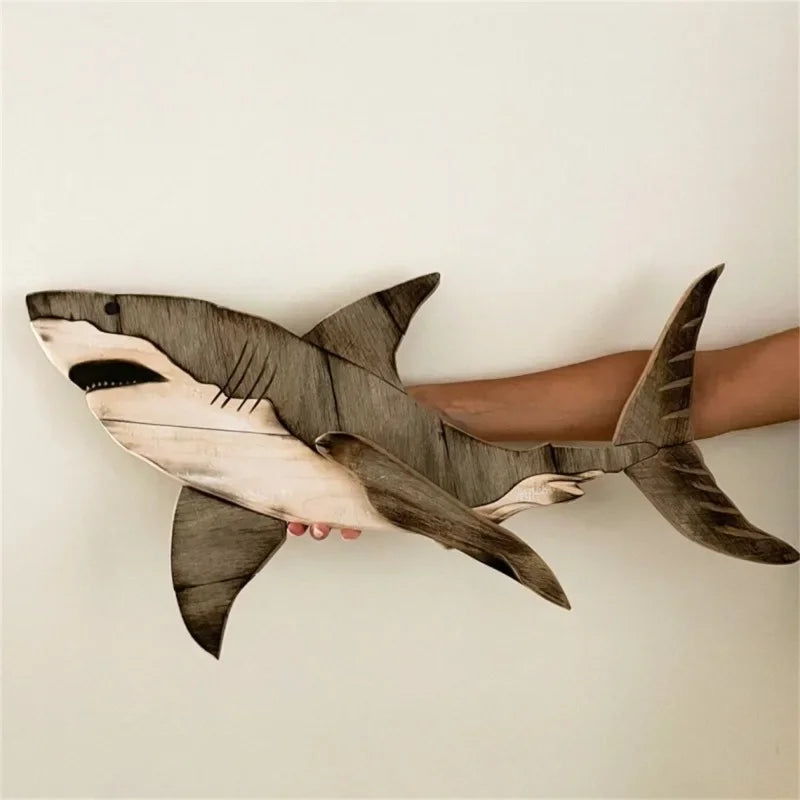 Clara's Rustic Wooden Fish Decorative Sculpture