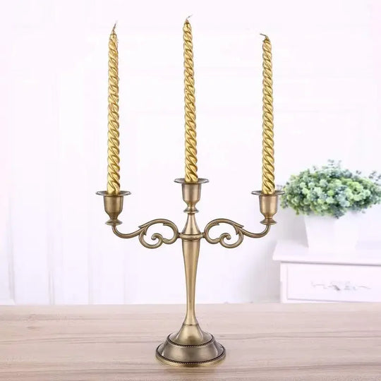 Azalea Candle Holders - 3-arms/5-arms Bronze Metal