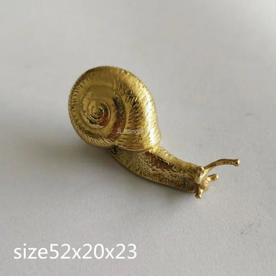 Kori Brass Snail Pure Copper Drawer Cabinet Door Handle Creative Wardrobe Tea Caddy Jewelry Box Knob DIY Decoration Pulls Handle