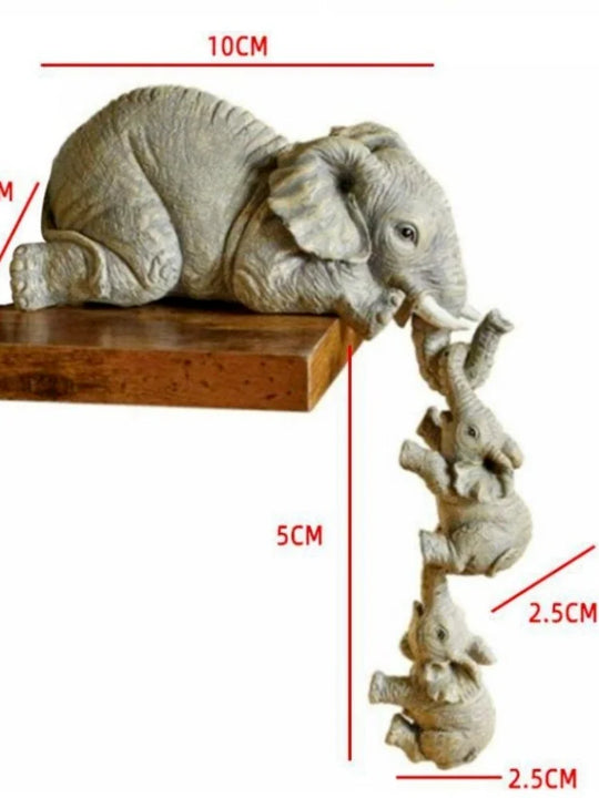 Sophia's 3pcs/set Cute Elephant Figurines: Elephant Holding Baby Elephant