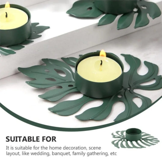 Ella's Metal Turtle Back Leaf Candle Holder