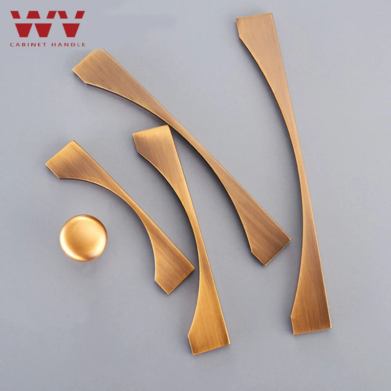 Aya WV Antique Kitchen Cabinet Storage Handles Dressers Closet Brass Drawer Hardware Furniture Handle Accessories Wardrobe Door Knob