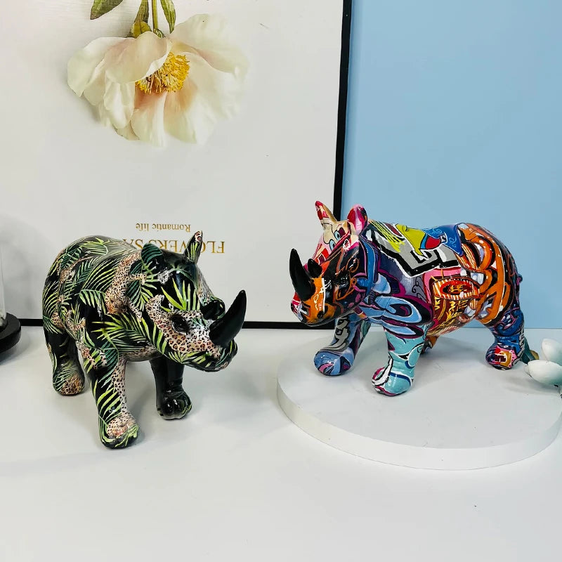 Aria's Noric Color Rhinoceros Statue