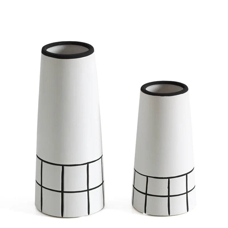 Amirah, Nordic Monochrome Ceramic Vase: A Modern Touch for Any Space