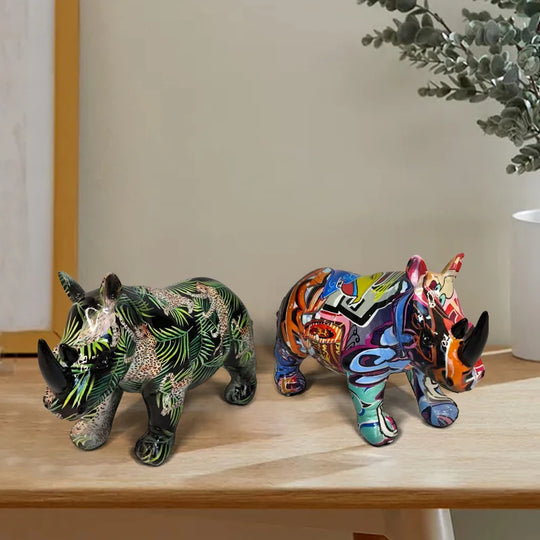 Aria's Noric Color Rhinoceros Statue