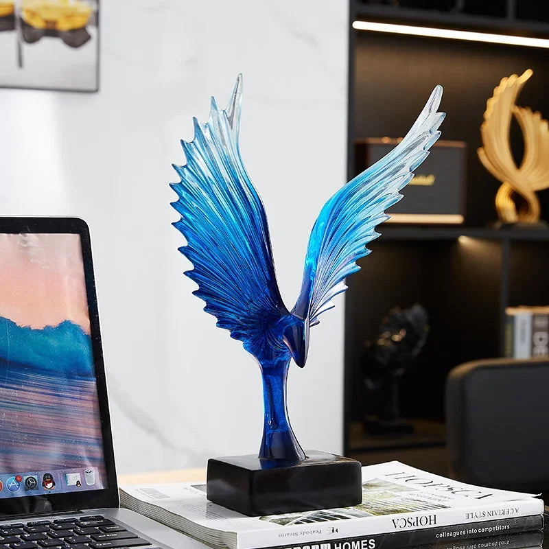 Aurelia Transparent Resin Wings Statue