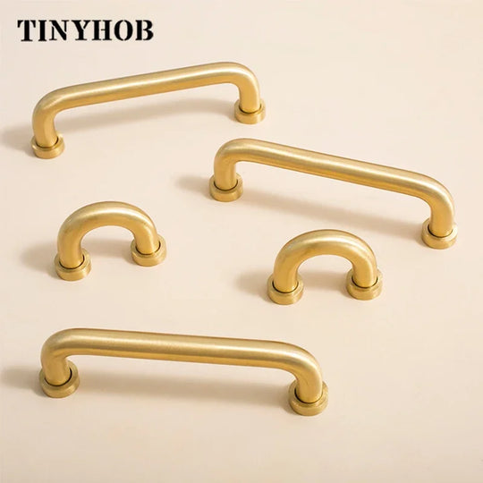 2.52"-15.74" Nordic Brass Long Furniture Handles Wardrobe Kitchen Cupboard Cloakroom Bedside Cabinet Handle Bedroom Accessories