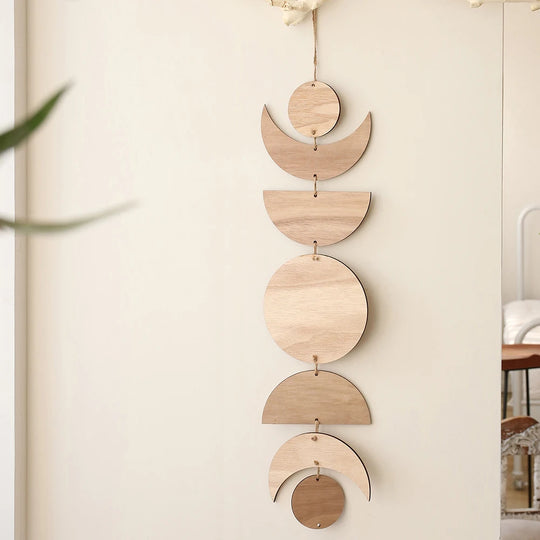 Reign Wooden Moon Phase Garland Wall Decor