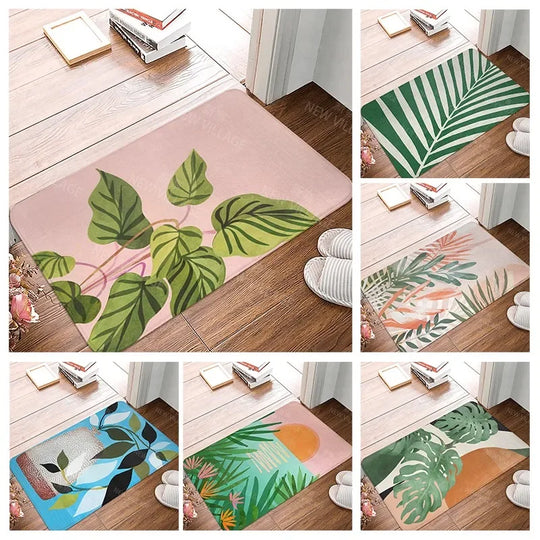 Anti-slip Bath Mat Bathroom Small Rug Shower Mat Home Decor Door Mat Kitchen mat Bedroom Entrance Room Mats boho abstract modern