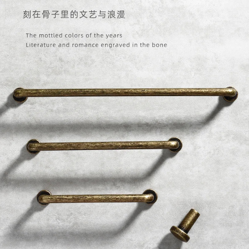 Alena Single Hole-192mm Hole Spacing Vintage Furniture Handles Bronze Antique Silver Gold Handles for Wardrobe and Drawer