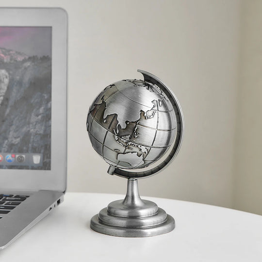 Aria's Luxury Metal Globe Desk Sculpture