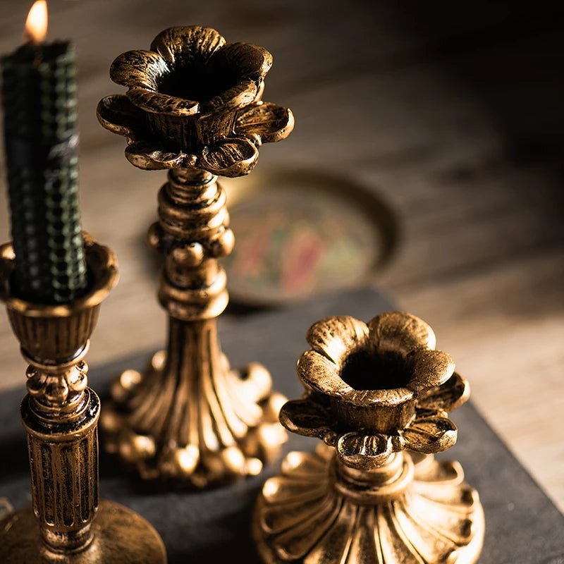 Alayah Retro Candlestick Resin Candle Holder Sconce